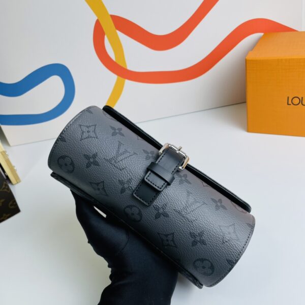 Louis Vuitton Eclipse Monogram 3 Watch Case - Gray 60938 - Image 3