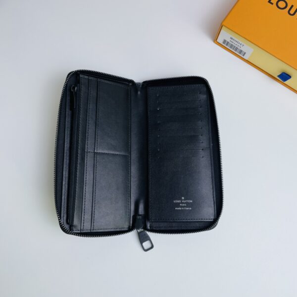 Louis Vuitton Monogram Zippy Vertical Wallet - Black 21267 - Image 3