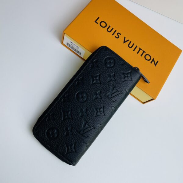 Louis Vuitton Monogram Zippy Vertical Wallet - Black 21267 - Image 5
