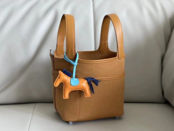 Hermes Cargo Picotin Canvas Handbag - Brown 20975 - Image 5