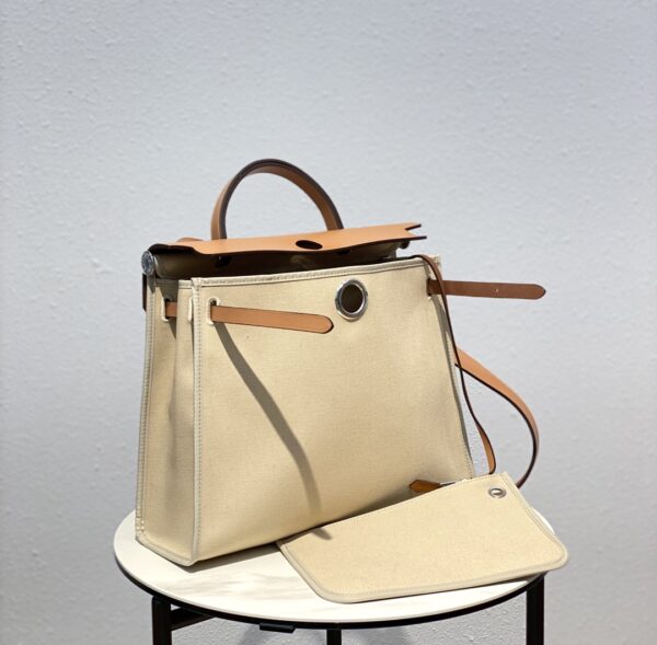 Hermes Cloth Herbag Handbag - SKin 72778 - Image 4
