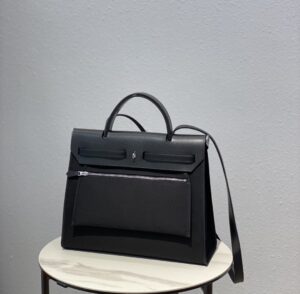 Hermes Cloth Herbag Handbag - Black 52092