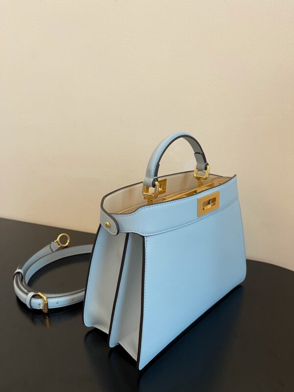 Fendi Peekaboo I See U Handbag - Blue 50511 - Image 5