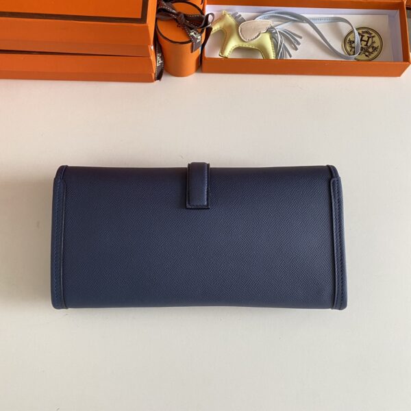 Hermes Jige Elan Sheepskin Lining Bag - Sapphire Blue 62636 - Image 4