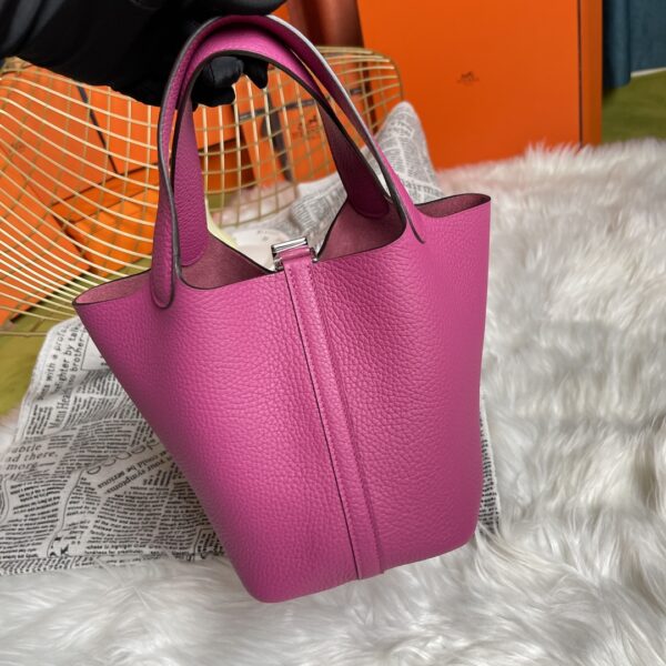 Hermes Picotin 18 Vegetable Basket Handbag - Rose Purple 52403 - Image 5