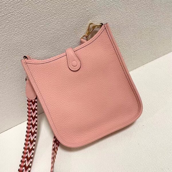 Hermes Evelyne Hollow H Letter Handbag - TPink 57725 - Image 5