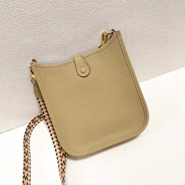 Hermes Evelyne Hollow H Letter Handbag - Cream 82146 - Image 5