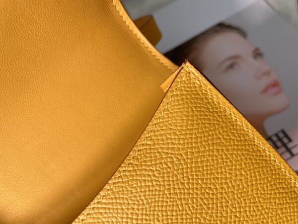 Hermes Kang Kangjia’s Mini Handbag – Yellow (Silver Buckle) 29824 - Image 3