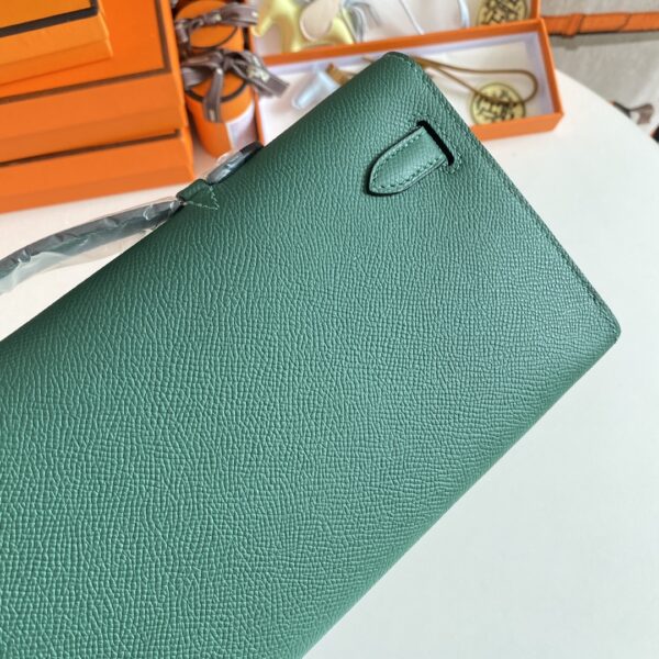 Hermes Kelly Cut Wallet - Malachite Green 66952 - Image 4