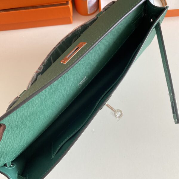 Hermes Kelly Cut Wallet - Malachite Green 66952 - Image 3