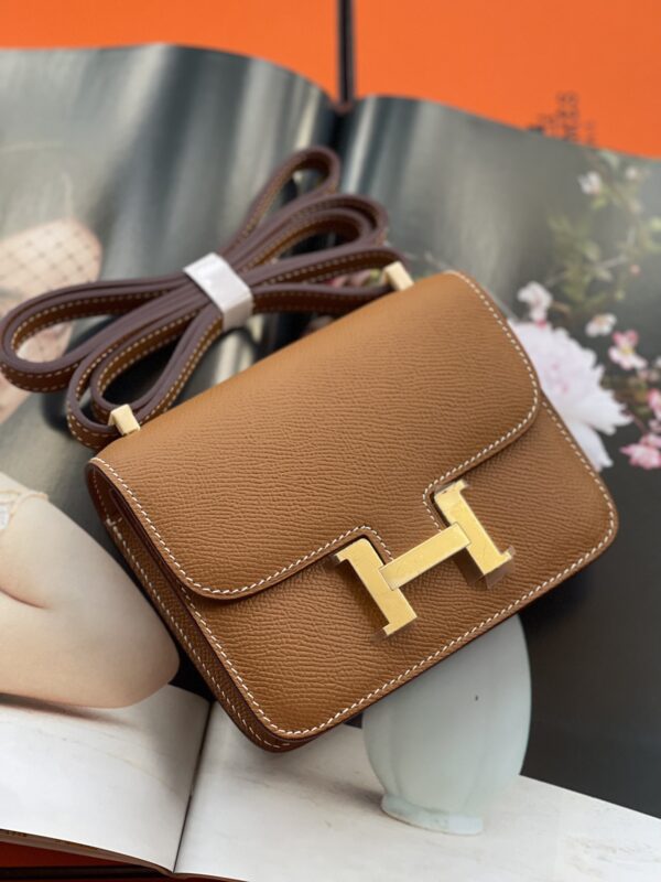 Hermes Mini Stewardess Handbag - Soil 14938 - Image 2