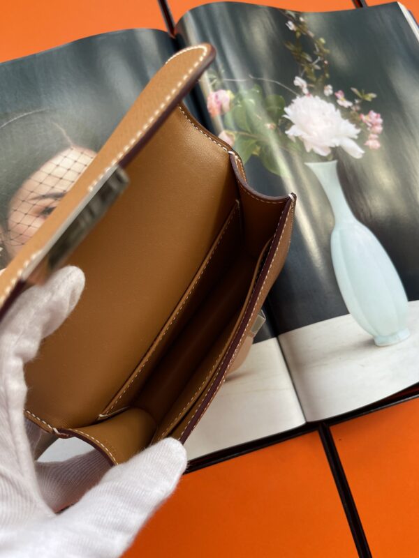 Hermes Mini Stewardess Handbag - Soil 14938 - Image 3