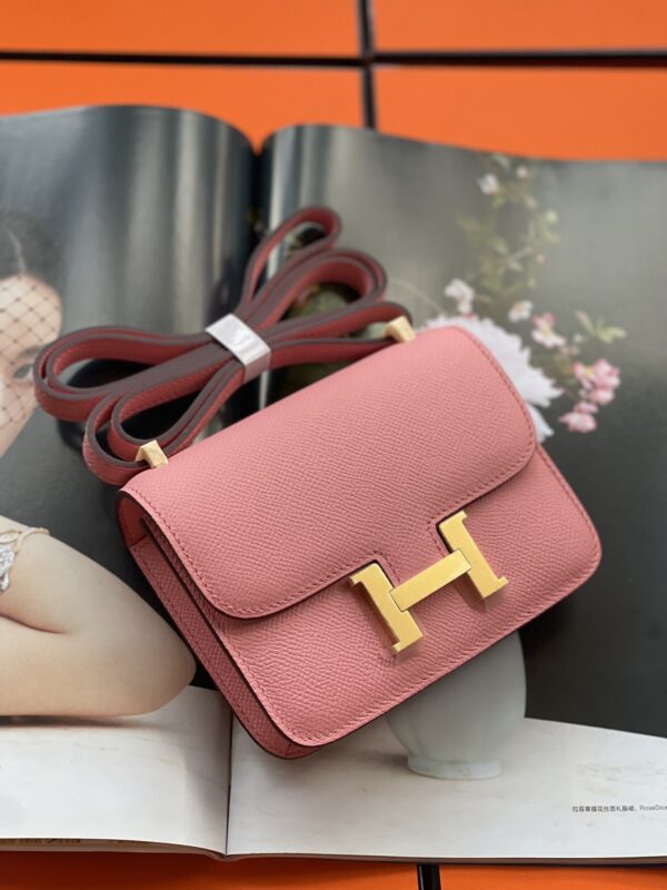 Hermes Mini Stewardess Handbag - Milkshake Powder 63449 - Image 2