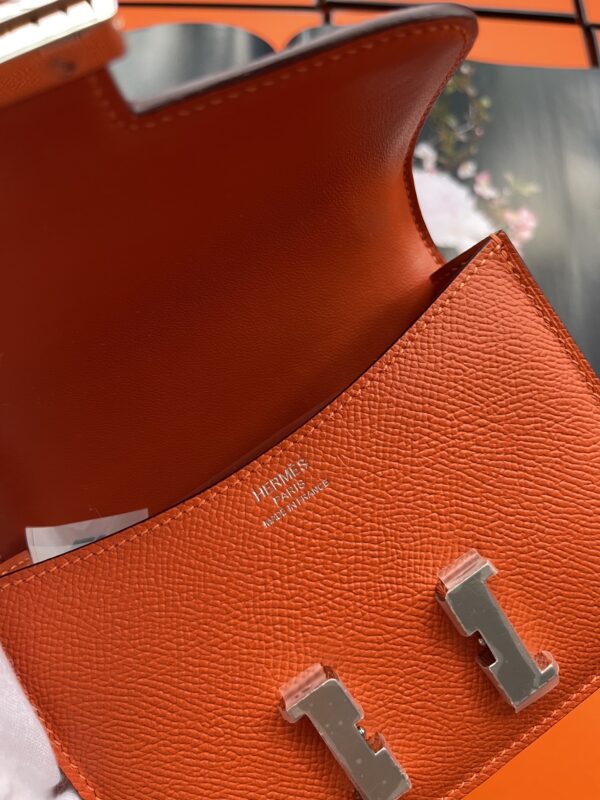 Hermes Mini Stewardess Handbag - Orange 63011 - Image 3
