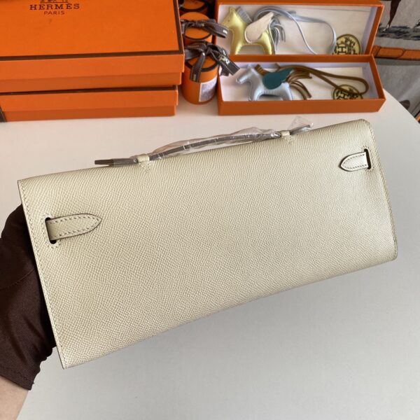 Hermes Kelly Cut Wallet - Cream 93530 - Image 6