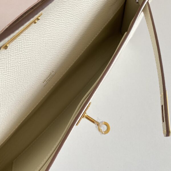 Hermes Kelly Cut Wallet - Cream 93530 - Image 4