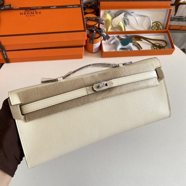 Hermes Kelly Cut Wallet - Cream 93530 - Image 3