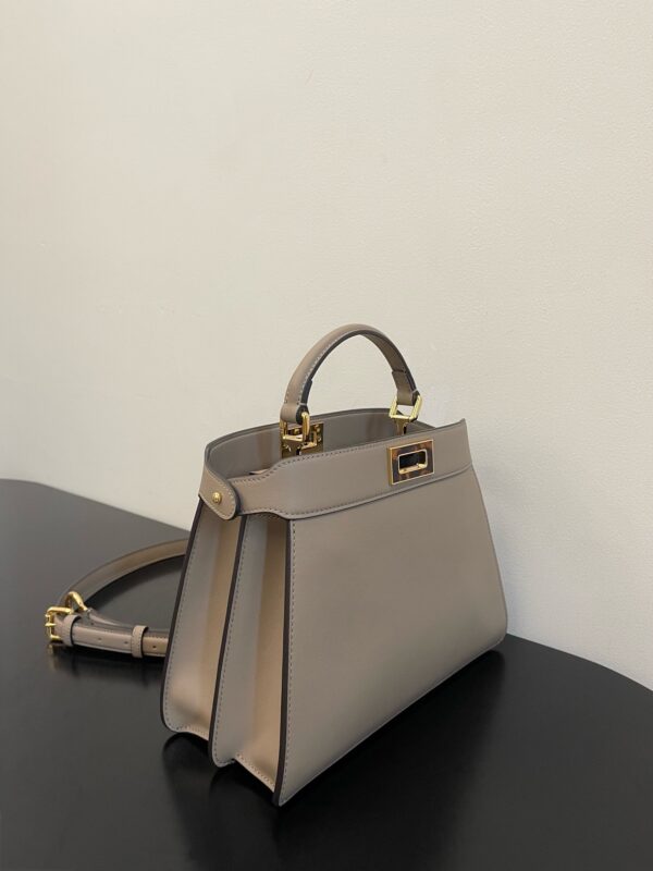 Fendi Peekaboo I See U Handbag - Gray 10981 - Image 2