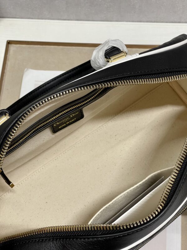 Dior Christian Paris Medium Zipper Handbag - Black 87633 - Image 3
