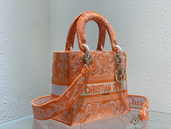 Dior Lady D-Lite Bag - Orange 35466 - Image 5