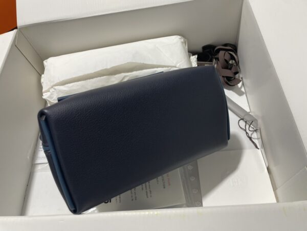 Hermes Mini2424 Handbag - Navy Blue 85974 - Image 4