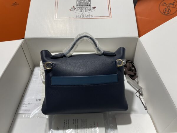 Hermes Mini2424 Handbag - Navy Blue 85974 - Image 5
