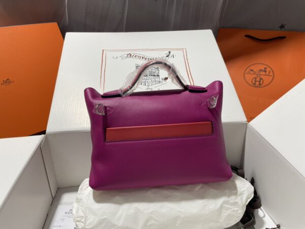 Hermes Mini2424 Handbag - Purple 46201 - Image 5