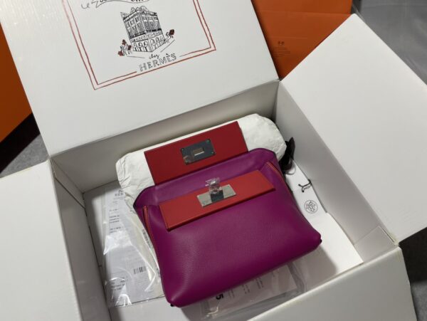 Hermes Mini2424 Handbag - Purple 46201 - Image 4