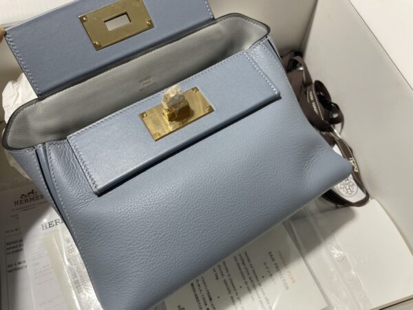 Hermes Mini2424 Handbag - Gray 25502 - Image 4