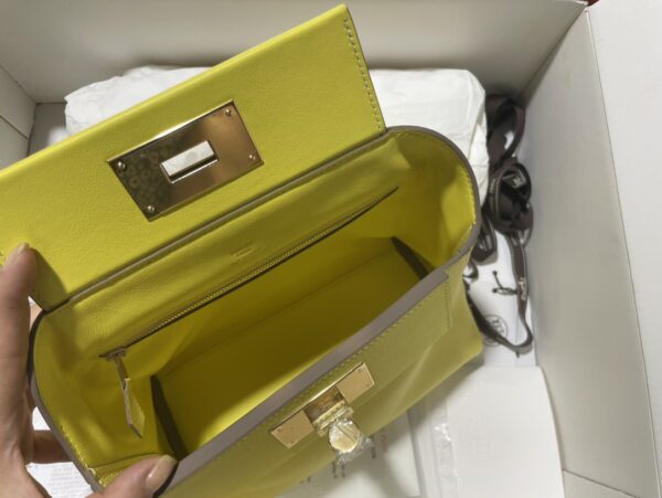 Hermes Mini2424 Handbag - Yellow 53770 - Image 4