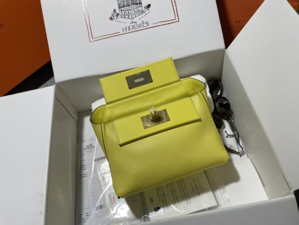 Hermes Mini2424 Handbag - Yellow 53770 - Image 3