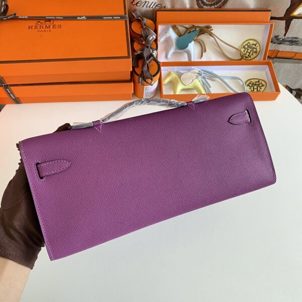 Hermes Kelly Cut Wallet - Purple 99986 - Image 4