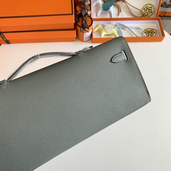 Hermes Kelly Cut Wallet - Almond Green 44168 - Image 3