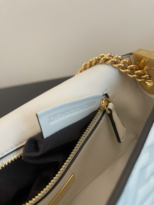 Fendi Baguette Chain Handbag - Light Blue 14640 - Image 4