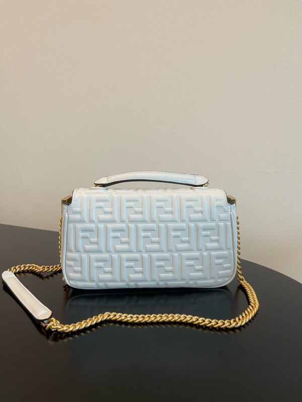 Fendi Baguette Chain Handbag - Light Blue 14640 - Image 2