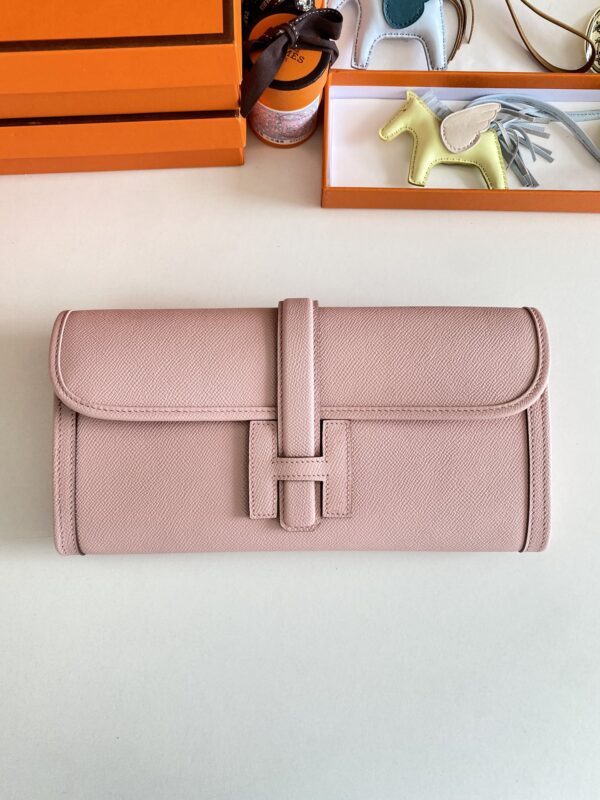 Hermes Jige Elan Sheepskin Lining Bag - T Pink 83673 - Image 5