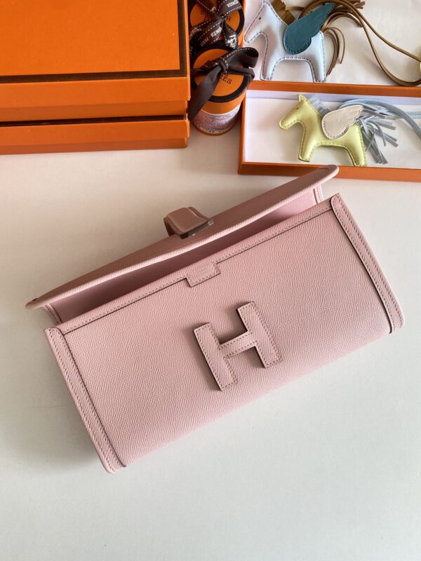 Hermes Jige Elan Sheepskin Lining Bag - T Pink 83673 - Image 2