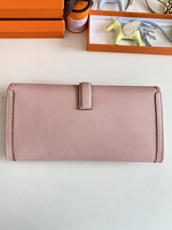 Hermes Jige Elan Sheepskin Lining Bag - T Pink 83673 - Image 4