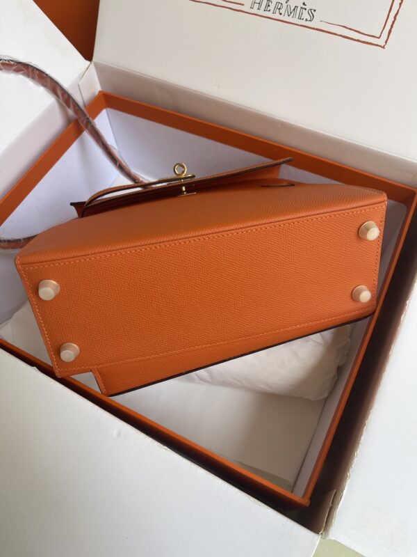 Hermes Kelly Pochette Handbag - Orange 32753 - Image 2