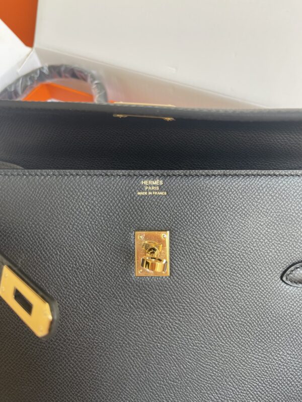 Hermes Kelly Pochette Handbag - Black 37175 - Image 2