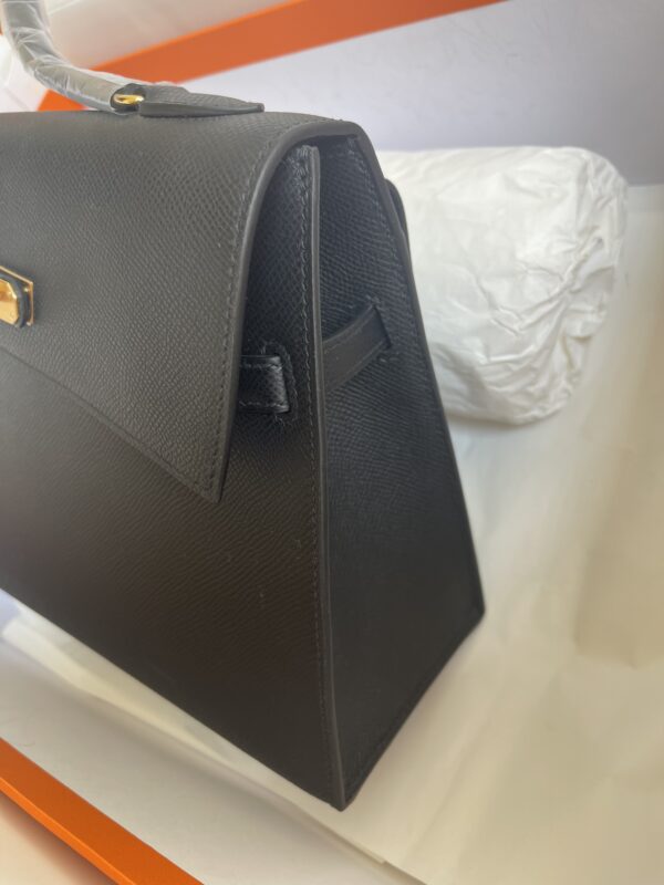 Hermes Kelly Pochette Handbag - Black 37175 - Image 4