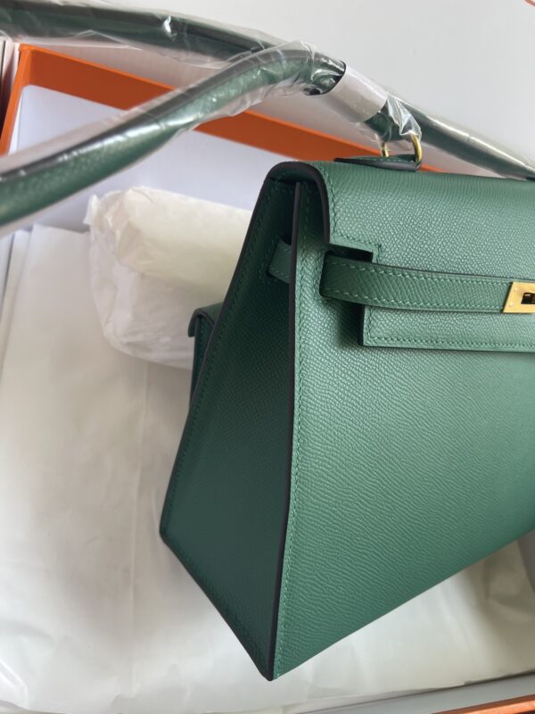 Hermes Kelly Pochette Handbag - Peacock Green 40936 - Image 4