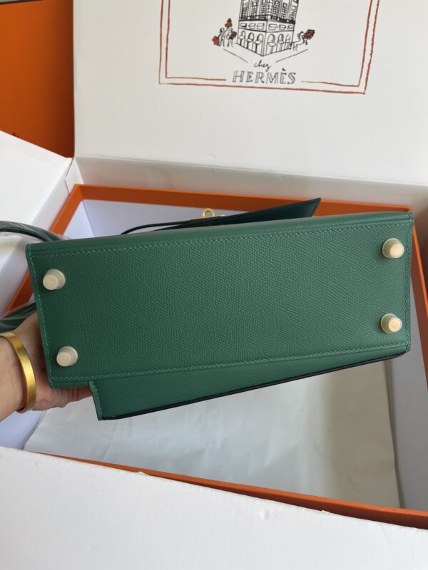Hermes Kelly Pochette Handbag - Peacock Green 40936 - Image 2