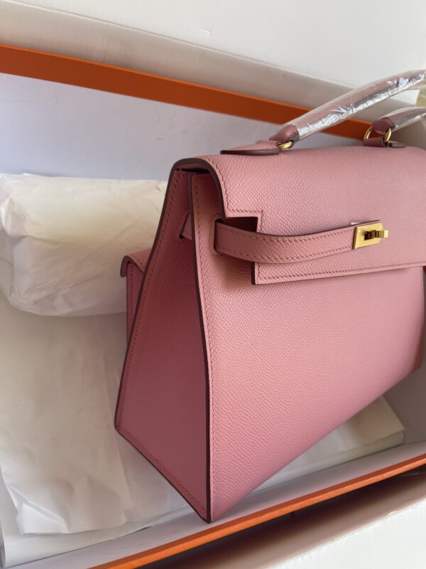 Hermes Kelly Pochette Handbag - Light Pink 92017 - Image 5