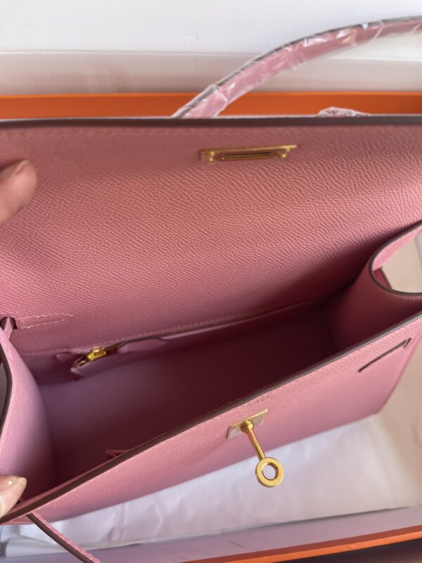 Hermes Kelly Pochette Handbag - Light Pink 92017 - Image 4