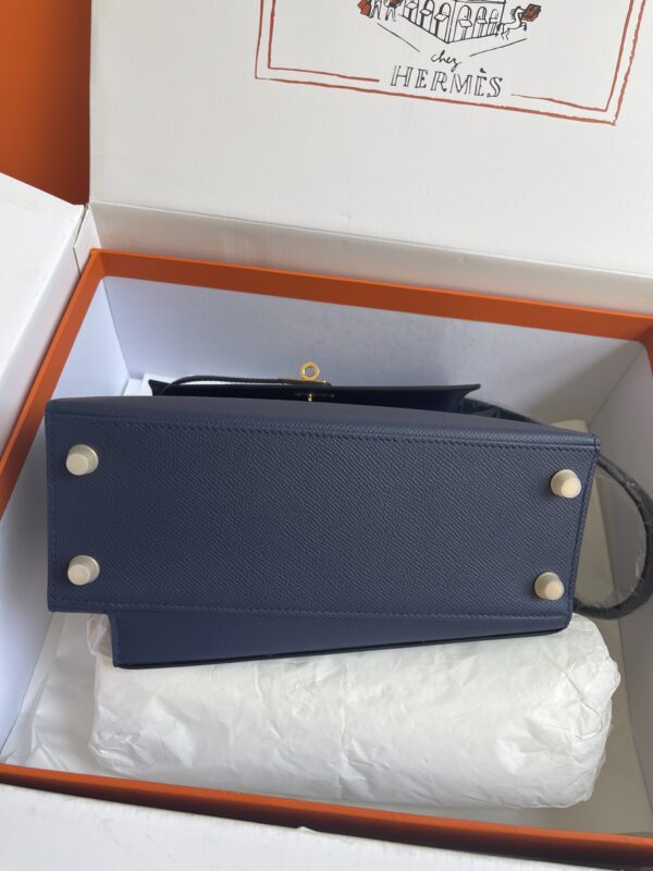 Hermes Kelly Pochette Handbag - Royal Blue 17856 - Image 2