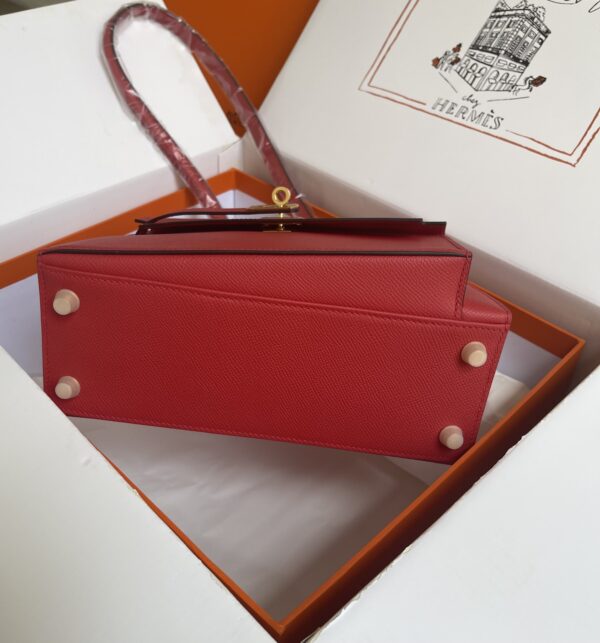 Hermes Kelly Pochette Handbag - Red 93594 - Image 2