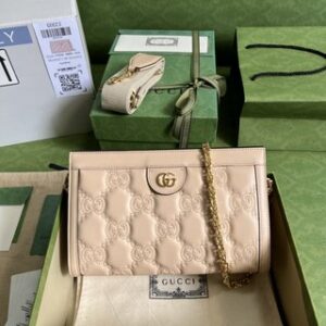 Gucci GG Matelasse Leather Shoulder Bag - Pink 75179