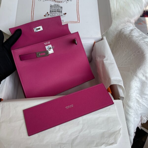 Hermes Kelly DanSe Handbag – Rose Purple (Silver Buckle) 77732 - Image 2