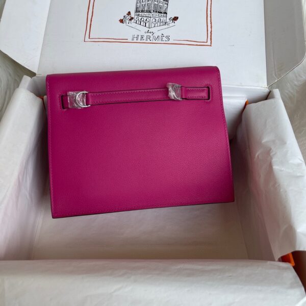 Hermes Kelly DanSe Handbag – Rose Purple (Silver Buckle) 77732 - Image 5